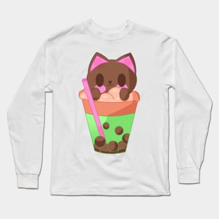 Boba Kitten Long Sleeve T-Shirt